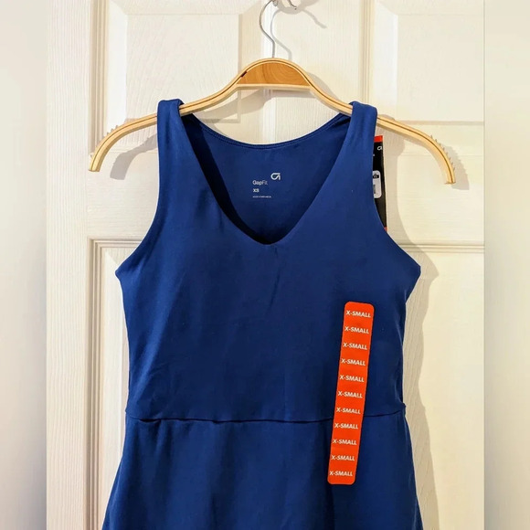 Gap Fit Ladies Active Tank Dress Size X-Small Blue Tennis Pickleball Gym NEW - Picture 4 of 11